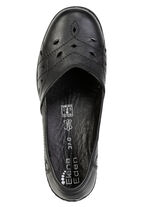 ELENA EDEN, bequeme Damen-Slipper, Weite H, mit herausnehmbarem Fußbett SCHWARZ