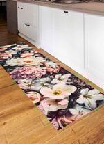 Küchenläufer und Teppich mit eindrucksvollen Blütenmotive 