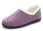 Wollfilz-Hausschuh mit herausnehmbarem Fu&szlig;bett FLIEDER-GRAU