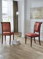 Esszimmerstühle mit Gestell aus massivem Buchenholz NUSSBAUM-BORDEAUX