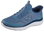 SKECHERS, sportliche Herren-Sneaker, mit geformter Slip-Ins Fersenplatte BLAU