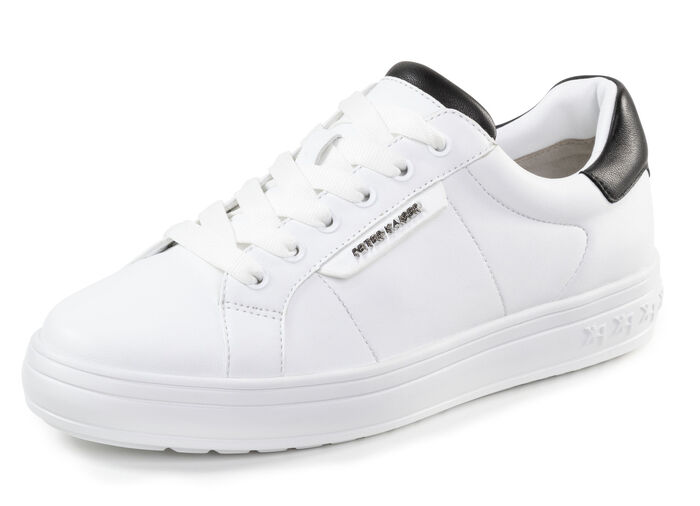Peter Kaiser Schnür-Sneaker aus Nappaleder WEISS