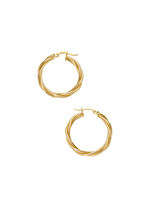 Gedrehte Creolen in Hochglanz 