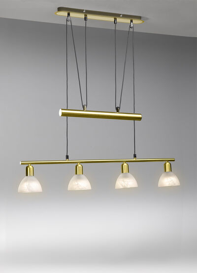 Pendelleuchte aus mattem Metall 