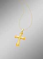 Sch&ouml;n ausgearbeiteter Kreuz-Anh&auml;nger mit Diamant 