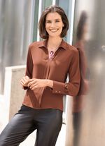 Tunika mit V-Ausschnitt BRAUN