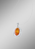 Wundersch&ouml;ner Anh&auml;nger mit Bernstein 