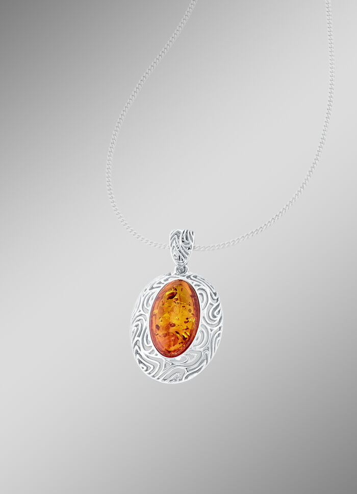 Wundersch&ouml;ner Anh&auml;nger mit Bernstein 