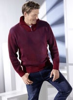 Troyer mit kurzem Rei&szlig;verschluss in 3 Farben WEINROT-BLAU