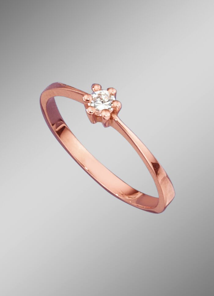 Damenring mit lupenreinem Brillant 