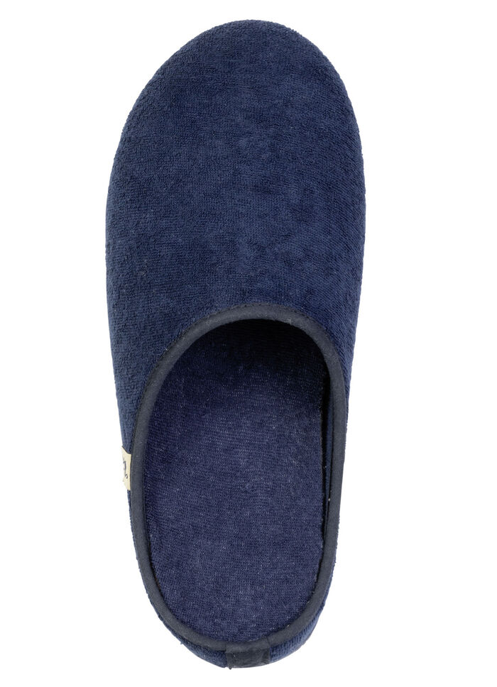 Klassische Herren-Hausschuhe, mit herausnehmbarem Fußbett BLAU
