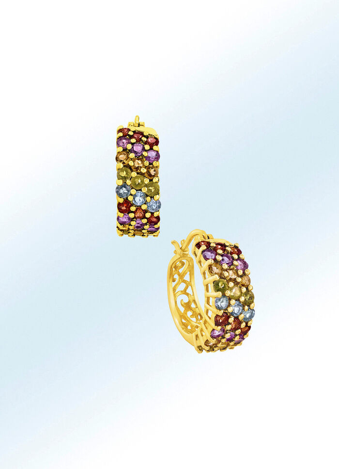 Creolen mit feinen Edelsteinen 