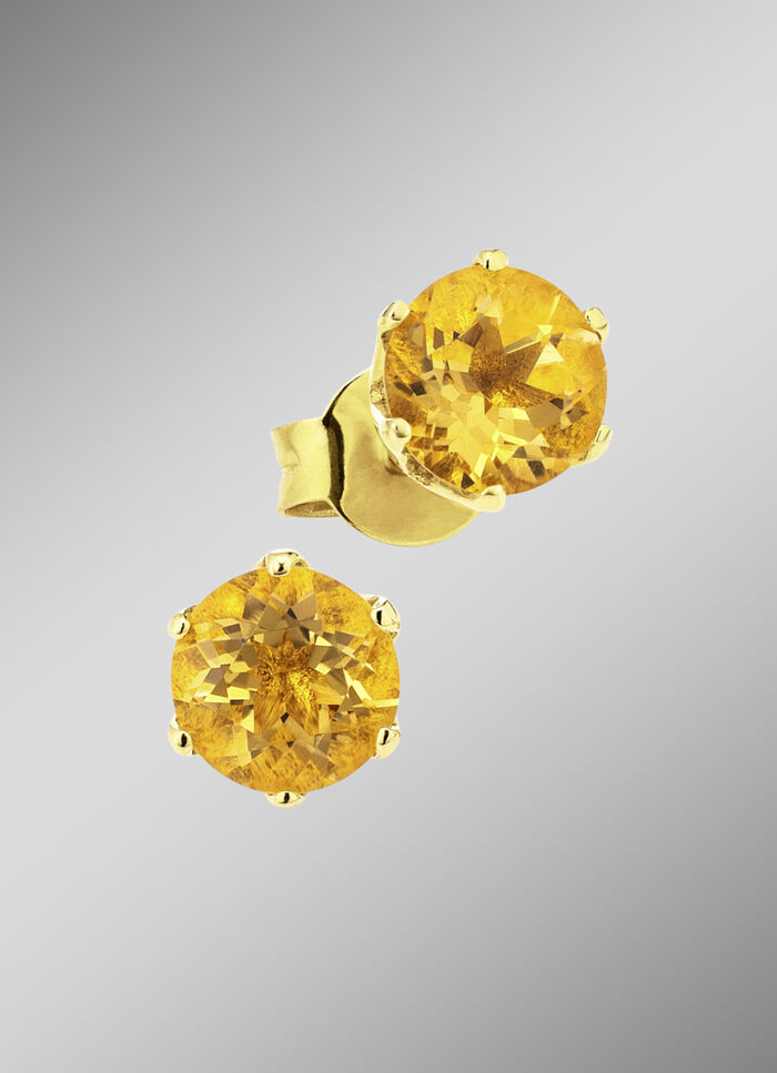 Ohrstecker echt Citrin 