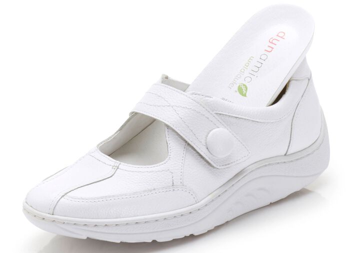 Waldl&auml;ufer Slipper mit Abrollfunktion WEISS