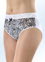 Dreierpack Slips mit unterlegtem Elastikt&uuml;ll 