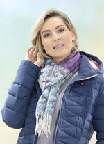 Schal mit Fantasiebl&uuml;ten-Dessin 