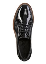 Andrea Conti Schn&uuml;rschuh aus edlem Knautschlackleder SCHWARZ