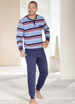 Zweierpack Schlafanzüge mit Knopfleiste und Bündchenabschlüssen 