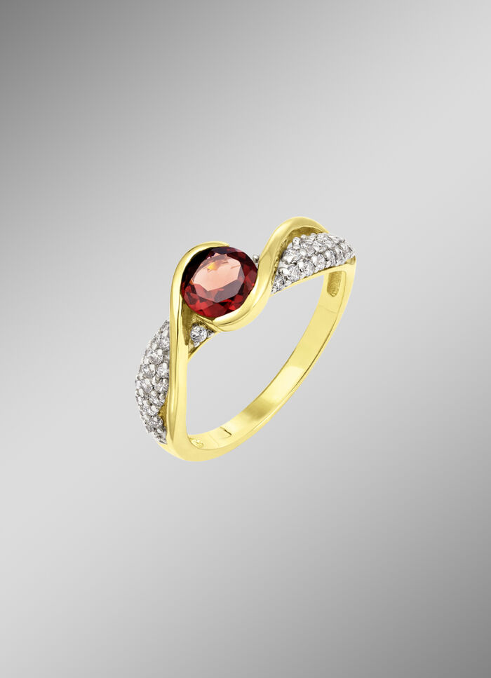 Damenring mit echt Granat 