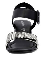 Remonte Sandalette mit Flechtdurchzügen SCHWARZ-WEISS