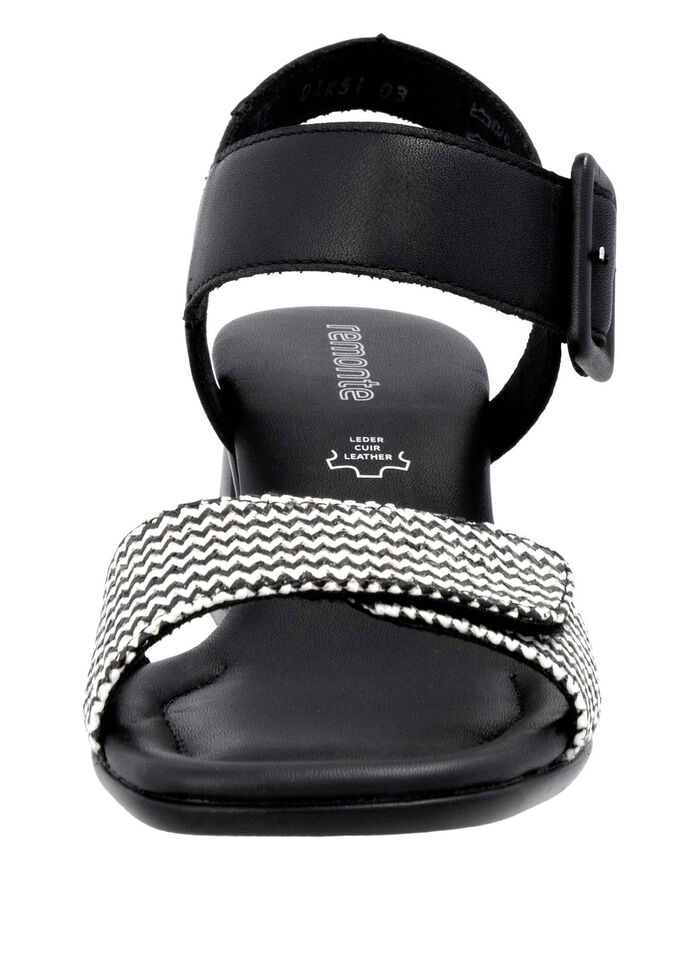 Remonte Sandalette mit Flechtdurchzügen SCHWARZ-WEISS