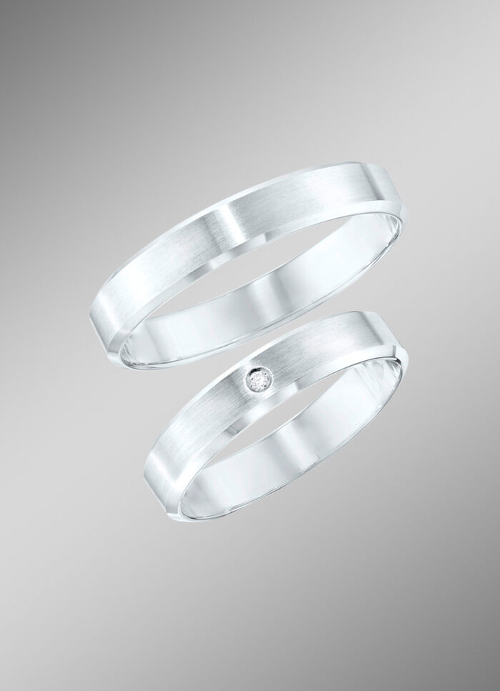 Trauring mattiert und gl&auml;nzend 