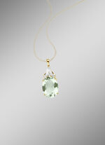 Anh&auml;nger mit echt gr&uuml;nem Amethyst 