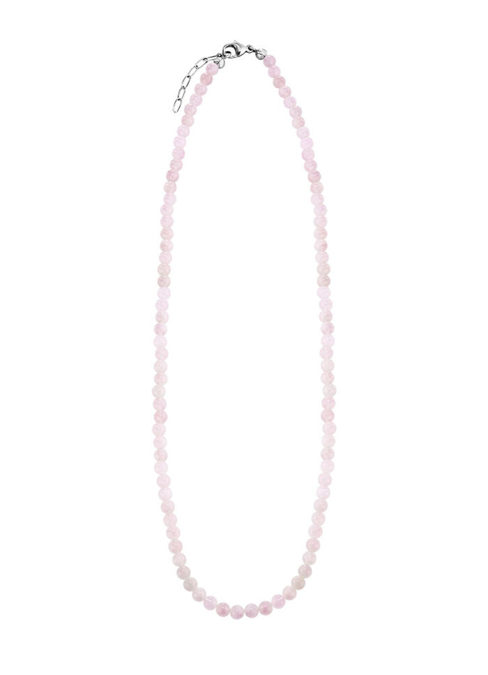 Halskette mit echtem Rosenquarz 