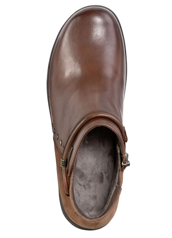 ELENA EDEN, atmungsaktive Damen-Boots, Weite H, mit herausnehmbarem Fußbett COGNAC