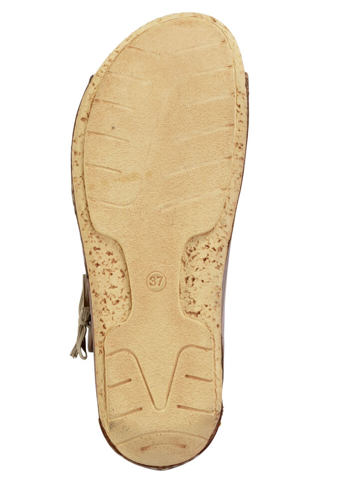 Gemini Sandale aus teils schattiertem Rind-Nappaleder COGNAC