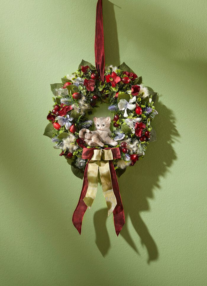 Wandkranz mit niedlicher Katze 