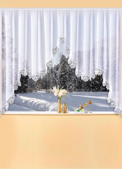 M-Bogen-Store aus echter Plauener Spitze 