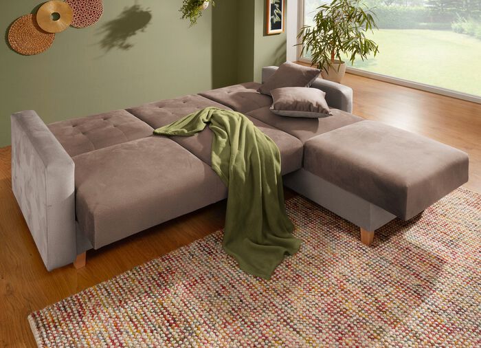 Gem&uuml;tliche Polsterecke mit Bettfunktion 