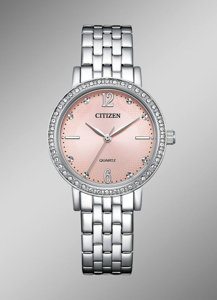 Citizen Quartz-Damenuhr mit Edelstahlbandgeh&auml;user 
