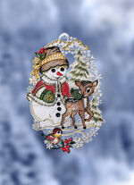 Fensterbild aus Echter Plauener Spitze 