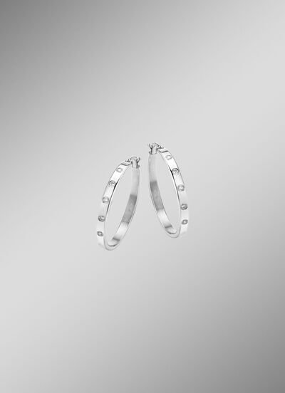 Strahlende Creolen mit synth. Zirkonia für unvergessliche Momente 