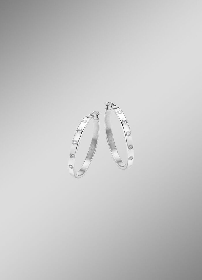 Strahlende Creolen mit synth. Zirkonia für unvergessliche Momente 