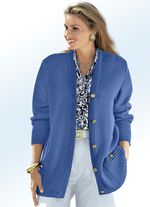 Strickjacke mit Schurwolle ROYALBLAU