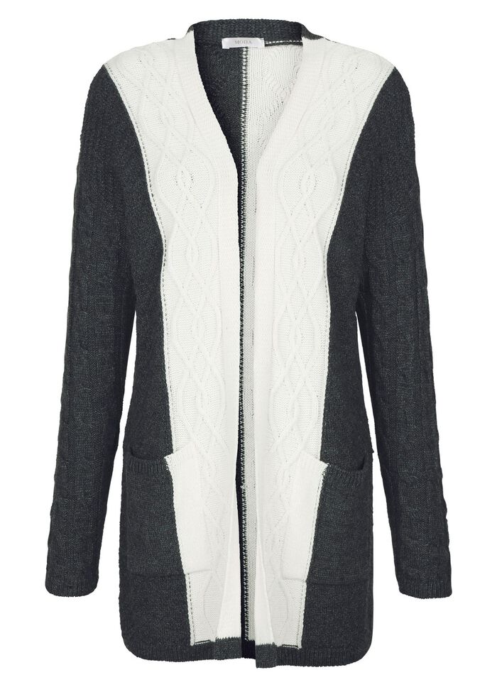 Strickjacke in Strukturmix 