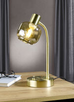 Stilvolle Tischleuchte mit getöntem Glas 