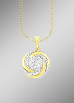 Interessanter Anhänger mit 7 Brillanten und 56 Diamanten 