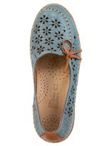 ELENA EDEN, sommerliche Damen-Slipper, Weite H, mit herausnehmbarem Fu&szlig;bett JEANS
