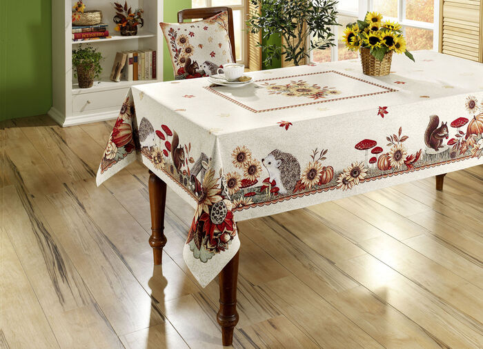 Tisch- und Raumdekoration aus Gobelin CREME