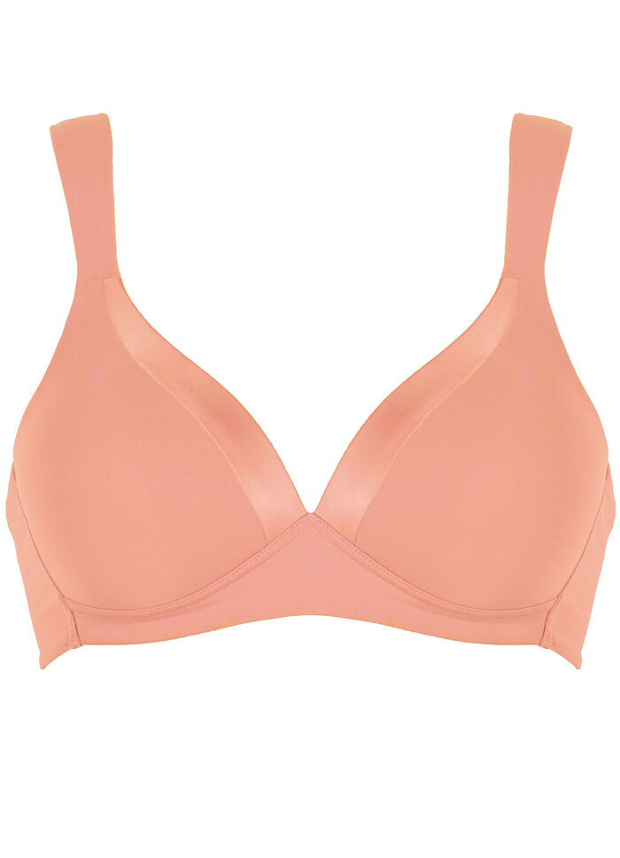 Naturana BH mit Satinblende am Dekollet&eacute; APRICOT