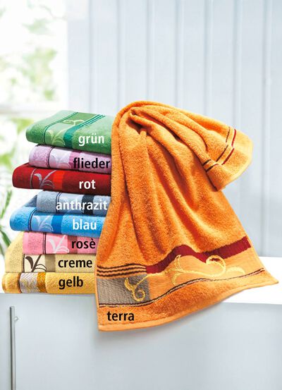 Frottier-Serie mit edel bestickter Bordüre von Dyckhoff 