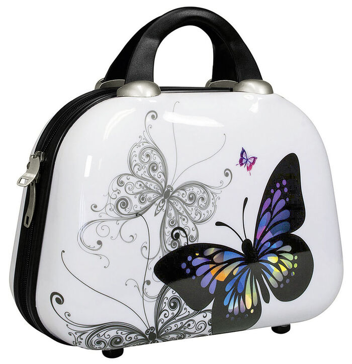 Beautycase Butterfly mit unterteiltem Innenfach 