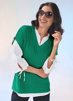 Pullunder mit Ajour- und Strukturmuster 