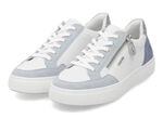 Remonte Sneaker aus Nappa- und Veloursleder mit Metallic-Besatz BLAU-WEISS-SILBER