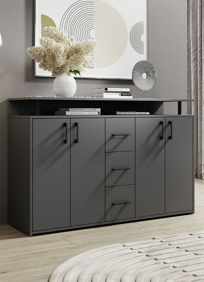 Stylisches Highboard ANTHRAZIT