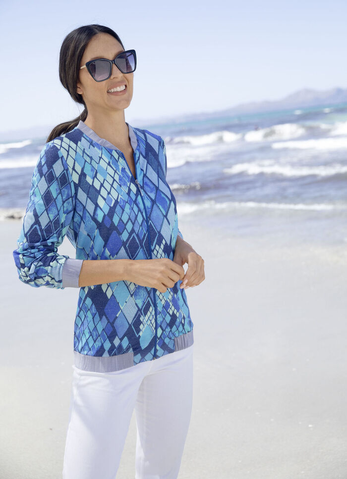 Blusenjacke mit Glanzgarn 